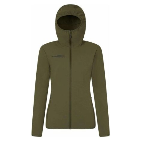 Rock Experience Solstice 2.0 Hoodie Softshell Woman Olive Night Outdoorová bunda