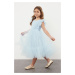 Trendyol Blue Girls Birthday/Party/Wedding Tutu Dress