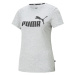 PUMA Funkčné tričko 'Essential Logo Tee'  sivá melírovaná / čierna