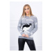 Grey sweater with Christmas motif