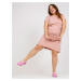 Dusty pink oversized basic cotton dress