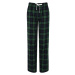 SF (Skinnifit) Dámske flanelové pyžamové nohavice - Tmavomodrá / zelená