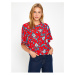 Koton Women's Red Color Floral Pattern Blouse