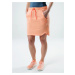 Oranžová dámska sukňa s vreckami LOAP