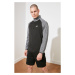 Trendyol Anthracite Male Slim Fit Zippered Right Collar Long Sleeve Sweatshirt