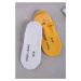 Žlto-biele balerínkové ponožky TJ Footie Flag - dvojbalenie