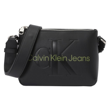 Calvin Klein Jeans Taška cez rameno  zelená / čierna