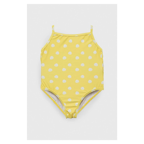 Jednodielne detské plavky zippy žltá farba
