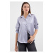 Bigdart 3964 Lightly Flowy Satin Shirt - Lilac