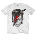 David Bowie Tričko Halftone Flash Face Unisex White