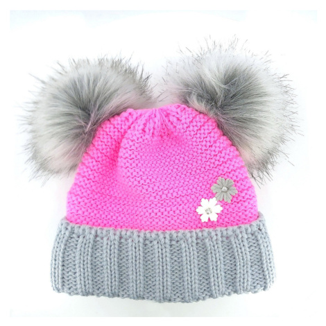 Voxx Ascona Dívčí zimní čepice BM000002887700101052 ružová/sivá UNI