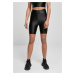 Women's Shiny Metallic High-Waisted Cycling Shorts Black