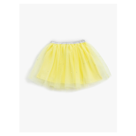 Koton Tutu Mini Skirt with Shiny Lining and Shiny Elastic Waist