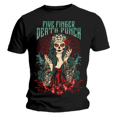Five Finger Death Punch tričko Lady Muerta Čierna