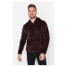 Trendyol Brown Regular/Normal Cut Hooded Warm Plush Sweatshirt