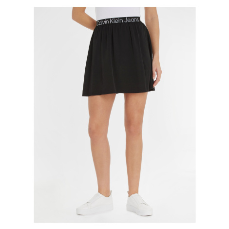 Black Ladies Mini Skirt Calvin Klein Jeans - Ladies