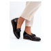 Dámské lakované boty Loafers Black Polike 41