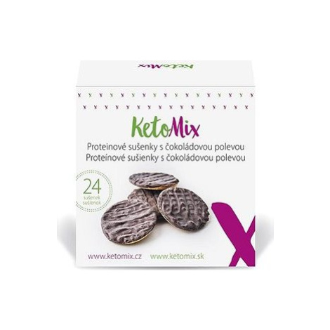 KETOMIX Proteínové sušienky s čokoládovou polevou (24 sušienok)