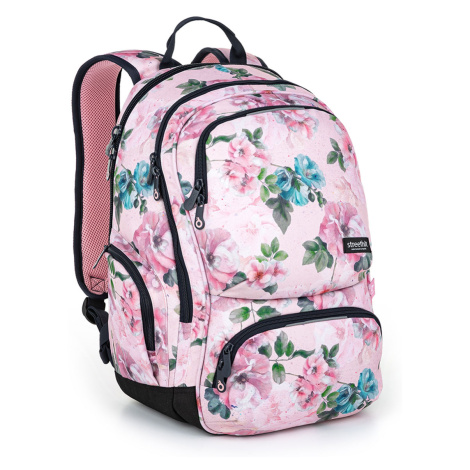Ružový batoh s kvetinami Topgal ROTH 22029