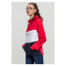 Women's Color Block Sweat Pull Over Hoody Burnt/Navy/White