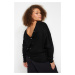 Trendyol Curve Black Back Detailed Knitwear Sweater