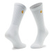 Carhartt WIP Vysoké pánske ponožky Chase I029421 Biela