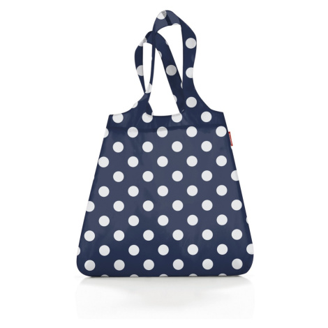 Skladacia taška Mini Maxi Shopper Dots white dark blue Reisenthel