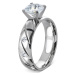 Luxury shine surgical steel engagement ring