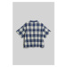 Tričko Woolrich American Check Tee Twilight Blue Buffalo