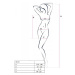 Passion BS103 white - Bodystocking Farba: Biela