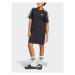 Adidas Každodenné šaty Essentials 3-Stripes Single Jersey Boyfriend Tee Dress HR4923 Čierna Loos