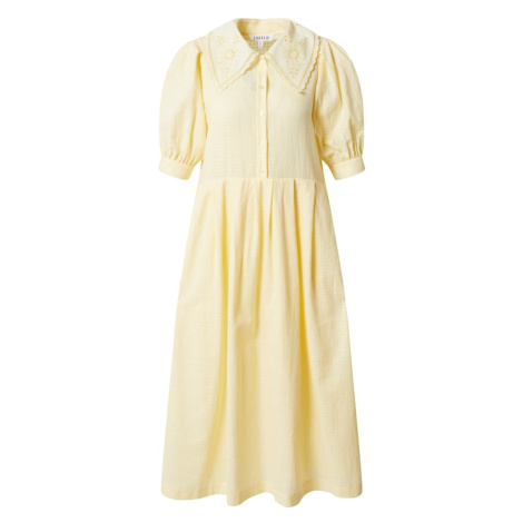 EDITED Košeľové šaty 'Gea'  svetložltá