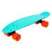 Skateboard FIZZ BOARD Blue, Orange PU, modrý