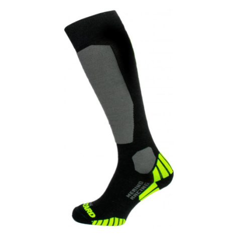 BLIZZARD-Merino Racing ski socks, black/yellow Čierna