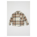 DEFACTO Baby Boy Shirt Collar Flannel Long Sleeve Pocket Plaid Shirt