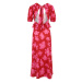 Dorothy Perkins Tall Šaty  ružová / červená / biela