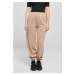 Women's high-waisted balloon velvet softtaupe trousers