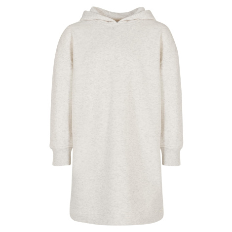 Girls' oversized terry dress with a hood - light gray Urban Classics