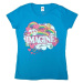 John Lennon Tričko Rainbows, Love & Peace Womens Light Blue