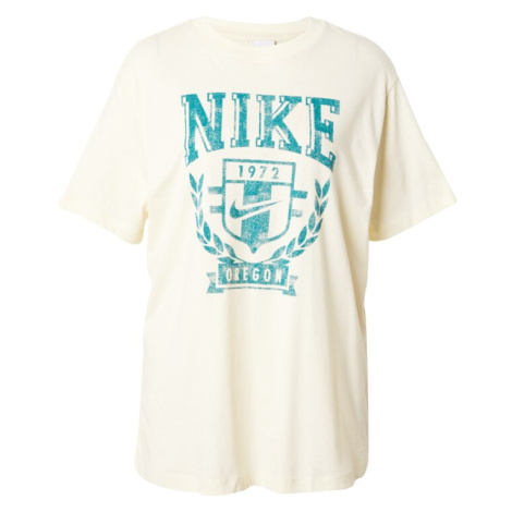Nike Sportswear Tričko  petrolejová / biela ako vlna