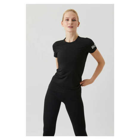 Čierne tričko s krátkym rukávom Borg Slim T-Shirt Bjorn Borg