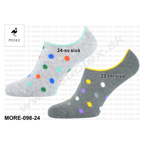 MORE Členkové ponožky More-098-24 25-tm.sivá
