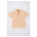 DEFACTO Baby Boy Regular Fit Printed Pique Short Sleeved T-Shirt