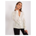 Ecru openwork sweater with button fastening RUE PARIS