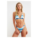 Trendyol Blue Patterned Bikini bottom