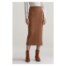 SUKŇA GANT WOOL KNIT SKIRT CACAO