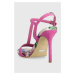 Semišové sandále Guess FACY ružová farba, FL6FAC SUE03