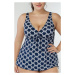 Delaney tankini plavky - horný diel S136-4 bílá