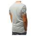 Trendové pánske tričko sivé s nápisom a potlačou rx3029