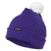 Contrasting Bobble Pur/wht beanie